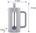 ZAPARZACZ DO HERBATY KAWY SZKLANY FRENCH PRESS 350 ML SZARY KLAUSBERG KB-7742