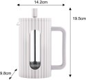 ZAPARZACZ DO HERBATY KAWY SZKLANY FRENCH PRESS 600 ML KREMOWY KLAUSBERG KB-7748