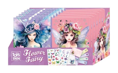 Zestaw z karteczkami, naklejkami Flower Fairy Display 12 sztuk