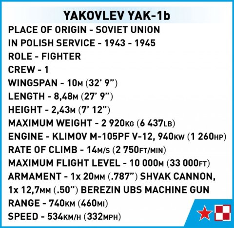 Klocki Yakovlev Yak-1b