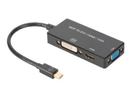 Adapter ASSMANN AK-340419-002-S Mini DisplayPort - HDMI + DVI-D + VGA