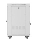 SZAFA INSTALACYJNA RACK STOJĄCA 19" 22U 600X800 SZARA DRZWI SZKLANE LCD LANBERG (FLAT PACK) V2