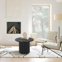 Okrągły stolik kawowy ROMA 80cm czarny