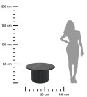 Okrągły stolik kawowy ROMA 80cm czarny