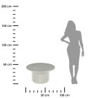 Okrągły stolik kawowy ROMA 80cm szary