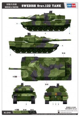 Model plastikowy Szwedzki czołg Strv.122