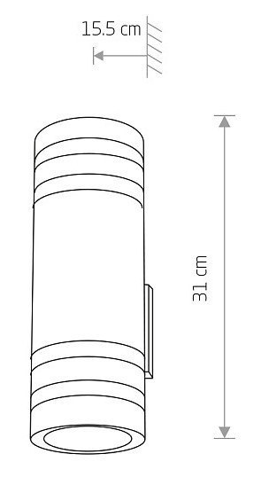 Kinkiet Zewnętrzny SIERRA Czarny 2xE27 IP54