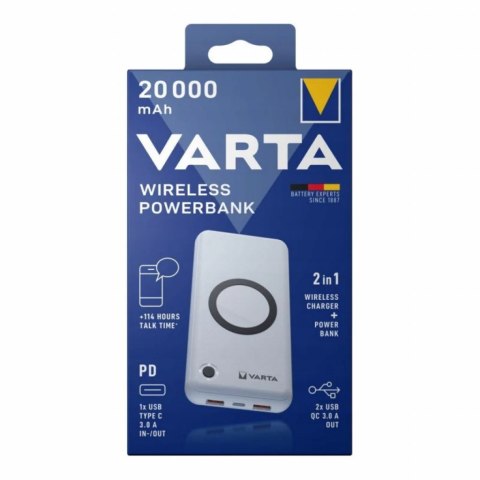 POWERBANK WIRELESS Indukcja 20000mAh VARTA