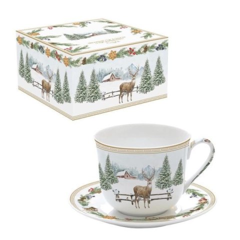 Jeleń Filiżanka Porcelanowa w Ozdobnym Pudełku 400 ml