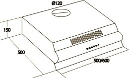 Okap szafkowy (wkład) AKPO WK-7 P 3060 Szary