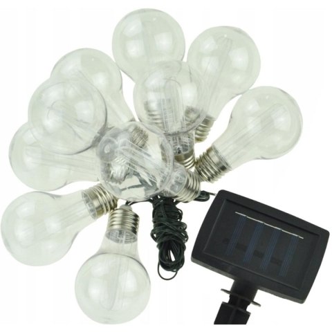 LAMPA SOLARNA GIRLANDA OGRODOWA PARTY LIGHT 10 LED 3.8M