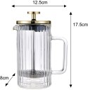 ZAPARZACZ DO KAWY HERBATY SZKLANY 350ML FRENCH PRESS ZŁOTY KLAUSBERG KB-7759