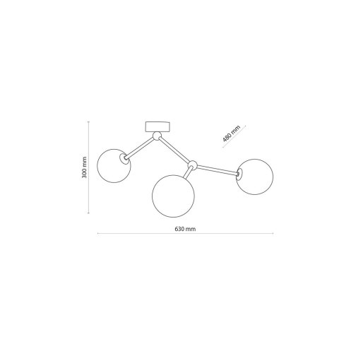Lampa Sufitowa Żyrandol FAIRY 3xG9 Czarny