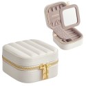 Podróżna mała szkatułka na biżuterię biała