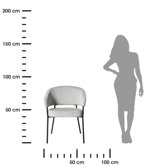 2 krzesła tapicerowane ELARA szare