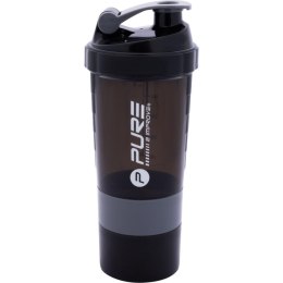 BIDON FITNESS SHAKER 500ML BLACK GREY PURE 2 IMPROVE