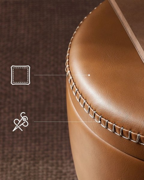 Brązowy hoker obrotowy ze schowkiem EKHO