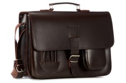 Torba z juchtu na ramię 3w1 Vintage P43 BROWN