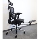 Ergonomiczny fotel biurowy regulowane krzesło biurowe z siatki - Czarne