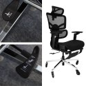 Ergonomiczny fotel biurowy regulowane krzesło biurowe z siatki - Czarne