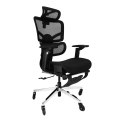 Ergonomiczny fotel biurowy regulowane krzesło biurowe z siatki - Czarne