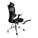Ergonomiczny fotel biurowy regulowane krzesło biurowe z siatki - Czarne