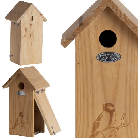 Budka lęgowa z drewna sosnowego h30 cm