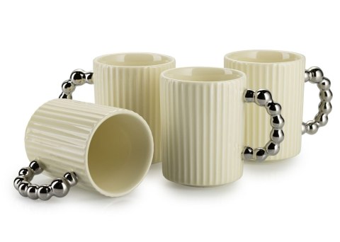 Serwis kawowy Luca Silver Cream 6 el