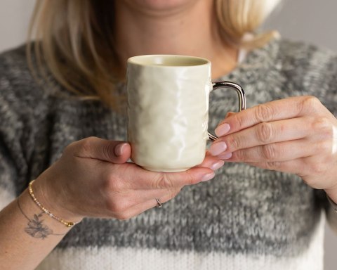 Serwis kawowy Selena Silver Cream 6 el