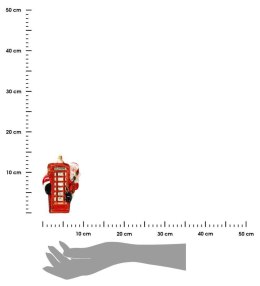 Bombka choinkowa Angielska Budka tel. Szklana ozdoba choinkowa wykonana ze szkła, ręcznie malowana, wyprodukowana w Polsce