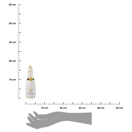 Bombka choinkowa Butelka Szampana Biała Szklana ozdoba choinkowa wykonana ze szkła, ręcznie malowana, wyprodukowana w Polsce