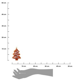 Bombka choinkowa Piernik Szklana ozdoba choinkowa wykonana ze szkła, ręcznie malowana, wyprodukowana w Polsce