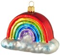 Bombka choinkowa Tęcza Szklana ozdoba choinkowa wykonana ze szkła, ręcznie malowana, wyprodukowana w Polsce