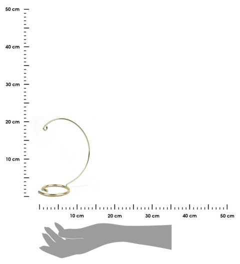 Stojak na dekorację świąteczną - zloty Stylowy stojak na bombkę choinkową wykonany z metalu w kolorze złotym