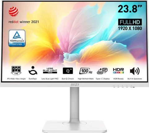 Monitor MSI Modern MD2412PW (23.8" /IPS /100Hz /1920 x 1080 /Biały)