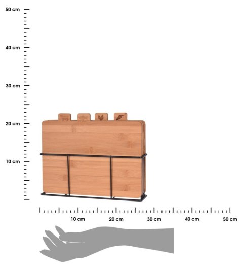 Deska do krojenia na stojaku Komplet 4 szt