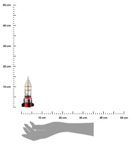 Bombka choinkowa Rakieta Kosmiczna Szklana ozdoba choinkowa wykonana ze szkła, ręcznie malowana, wyprodukowana w Polsce