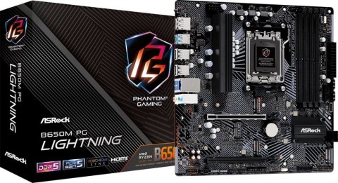 Płyta główna ASROCK B650M PG LIGHTNING AM5 MICRO ATX