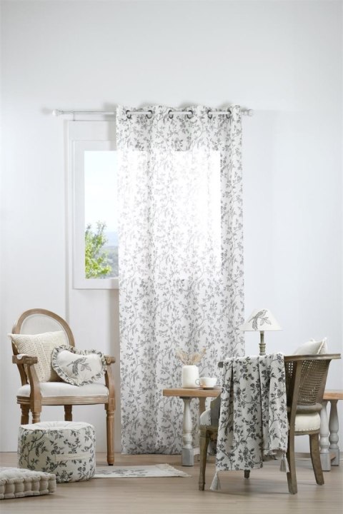 Firana CLARINE 140x260 gałązki ptaki