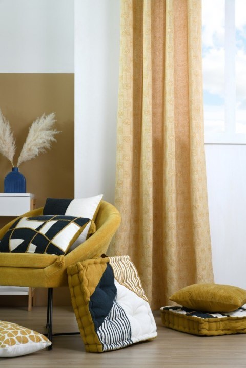 Zasłona PAXTON 140x260 musztardowa