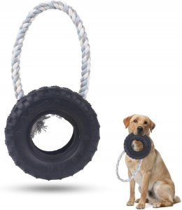 COMFPET Ring zabawka dla psa z mocnej gumy, 20 cm