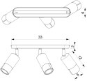 Lampa Sufitowa Spot LINK Beżowy 3xGU10