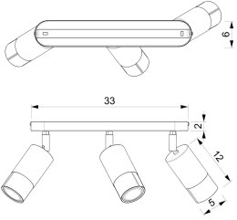 Lampa Sufitowa Spot LINK Beżowy 3xGU10