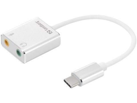 Adapter SANDBERG 136-26 USB typu C - 2x MiniJack 3.5 mm