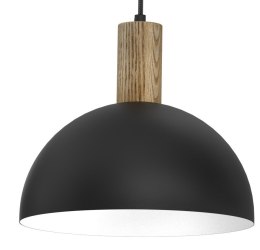 Lampa Wisząca HANDA Czarny Brązowy Metalowy Klosz 2xE27