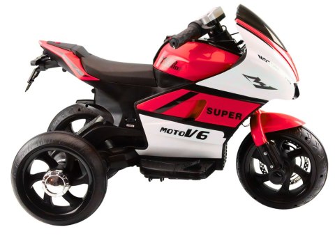 Motorek Trójkołowy Dla Dzieci HT-5188 Światła LED MP3 Czerwony