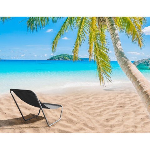 LEŻAK OGRODOWO PLAŻOWY SKŁADANY I TORBA SZARY ENERO CAMP