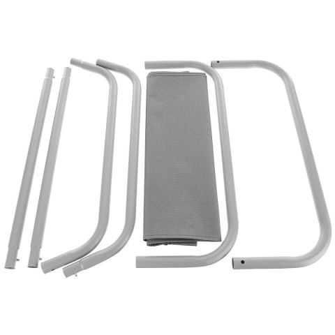 LEŻAK OGRODOWO PLAŻOWY SKŁADANY I TORBA SZARY ENERO CAMP