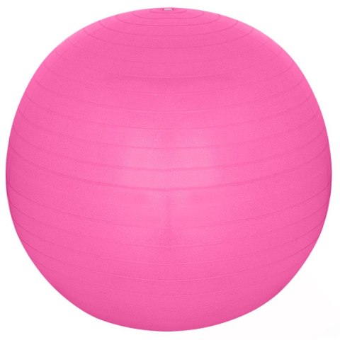 PIŁKA GIMNASTYCZNA DO ĆWICZEŃ FITNESS 65CM ANTIBURST RÓŻOWA