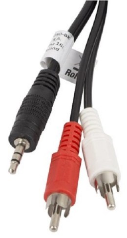 LANBERG CA-MJRC-10CC-0050-BK 5m /s1x MiniJack 3.5 mm 2x RCA